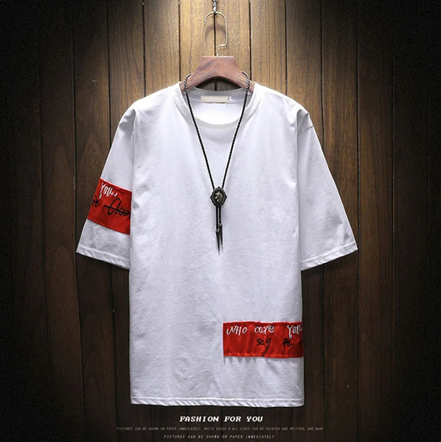 Модные футболки с круглым вырезом хлопковые коротким рукавом приталенные