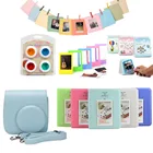 Набор аксессуаров 6 в 1 для Fujifilm Instax Mini 8 8 + 8s 9, чехол из искусственной кожи + ремешок + фильтр для объектива + альбом + Мини фоторамка