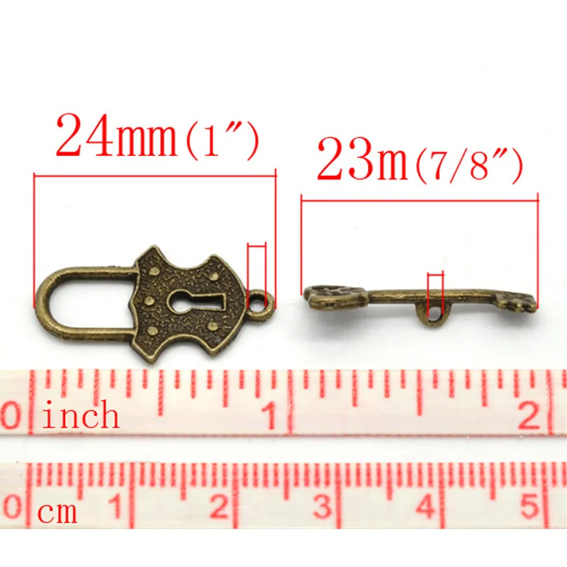 10 комплектов замок для ключей застёжка тогл классическое металлическое