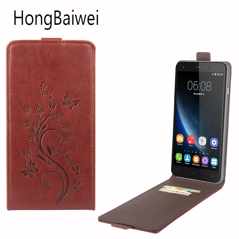 HongBaiwei для HOMTOM HT3 Pro Кожаный чехол Цветочный узор Вертикальный флип Роскошный