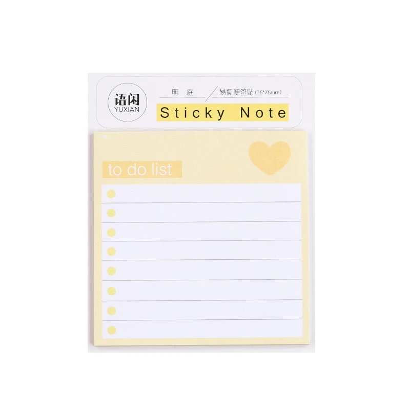 1 Набор из блакнота для блокнот заметок на клейкой основе яркий цвет Бумага милые