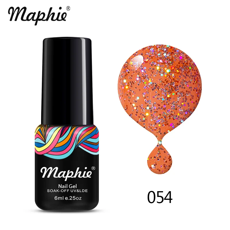 054 Maphie 78 цветов Блестящий Блеск УФ-гель для ногтей неоновый цвет Блестки УФ-гель светодиодный лак для ногтей впитывающийся Полупостоянный лак для ногтей - Цвет: 054