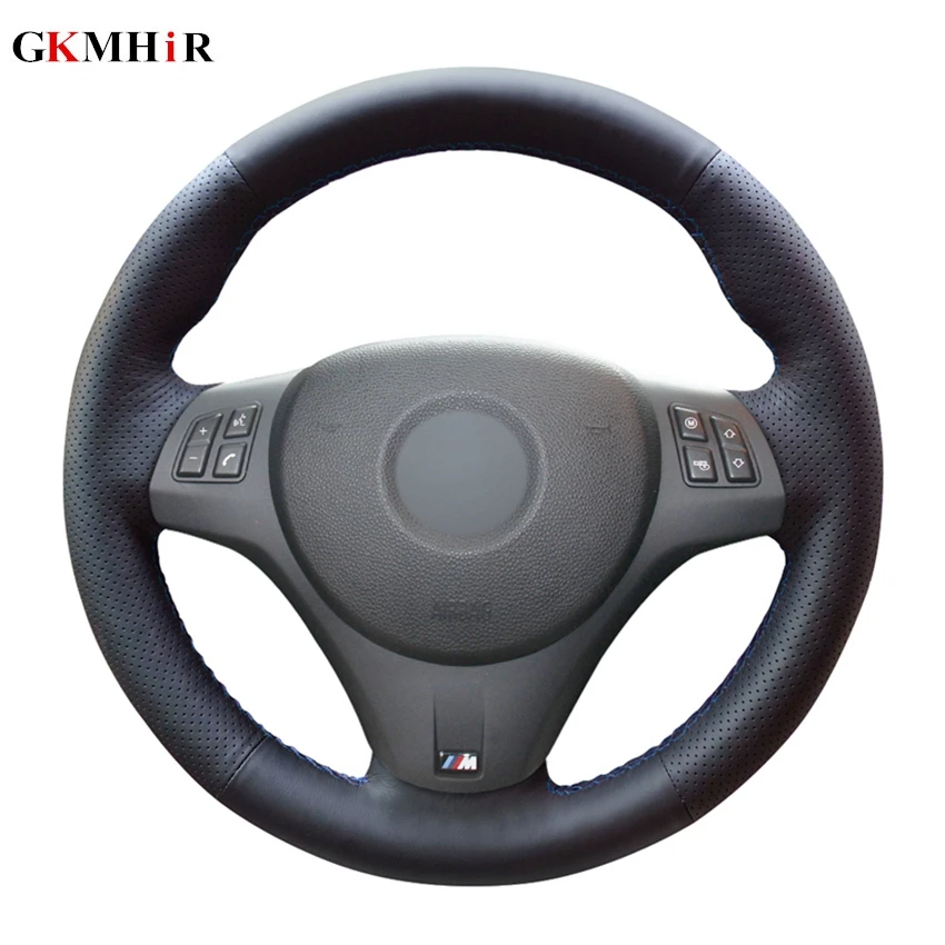 

DIY Black Steering Wheel Cover Artificial Leather Car Steering Wheel Cover for BMW M3 2009-2013 E92