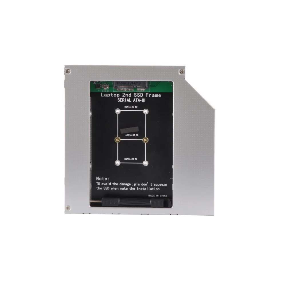 Sunvalley Новый 2 й HDD Caddy mSATA 12 7 мм SSD корпус для расширяющегося хранения ноутбука|ssd