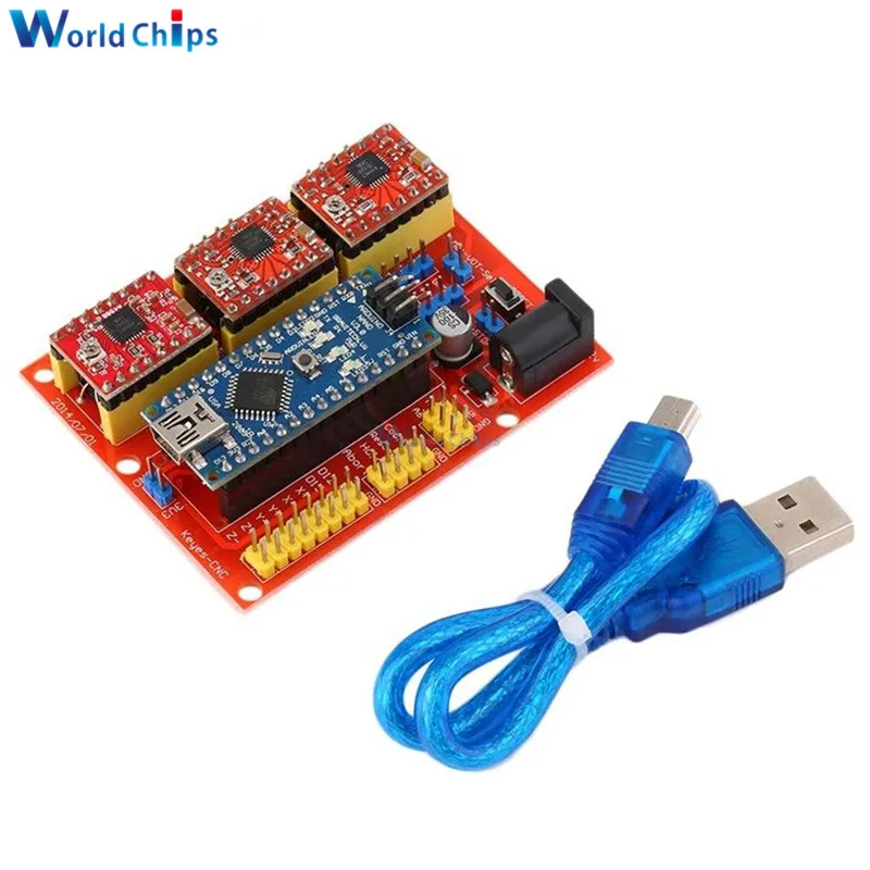 Плата расширения с ЧПУ V4 Nano V3.0 модуль 3 * A4988 Reprap шаговый комплект драйверов