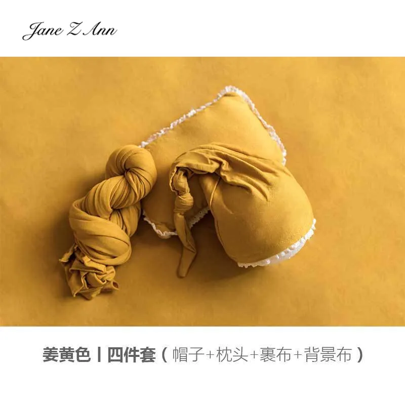 Jane Z Ann реквизит для фотосъемки новорожденных студийные аксессуары для студийной фотосъемки сплошной цвет подушка шляпа фон тканевая обертка - Цвет: ginger yellow