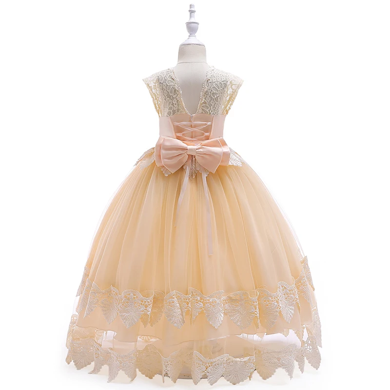 

Free shipping Children's princess party dress girl 2018 new children's children's concert performance long dress JQ-2011