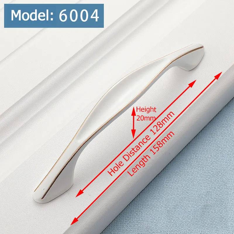Handle-6004-128 KAK цвета слоновой кости для кухонного шкафа ручки Европейский стиль двери шкафа ручки для выдвижных ящиков мода солидная мебель металлическая ручка - Цвет: Handle-6004-128