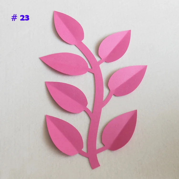 No 23 Искусственные цветы лист Fleurs Artificielles фон совпадающие листья гигантские бумажные листья Свадебная вечеринка Декор Детская гирлянда для душа - Цвет: No 23