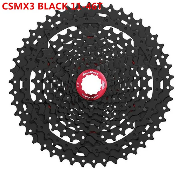 MX3 11 46T Black Sunrace 10 скоростная кассета CSMS3 CSMX3/11-40 т 42 46T велосипедная кассета для Shimano SRAM маховик 11-40 11-42 11-46 10s кассета - Цвет: MX3 11 46T Black