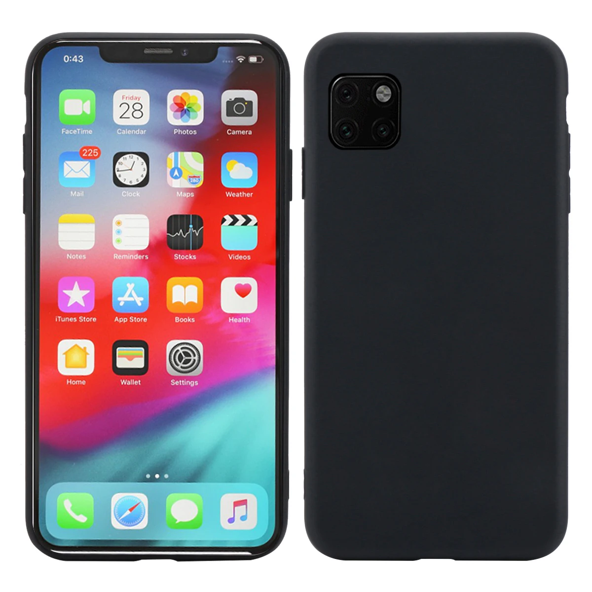 Чехол для iPhone 11 Pro Max 2019 мягкий силиконовый тонкий Матовый ТПУ чехол ярких цветов XI