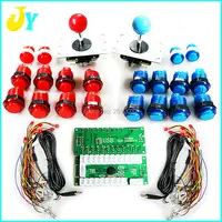 Arcade USB Controller Handle To PC Rocker + Joystick + 33mm LED Illuminated Push Buttons for Jamma DIY Kits Parts MAME Cabinet