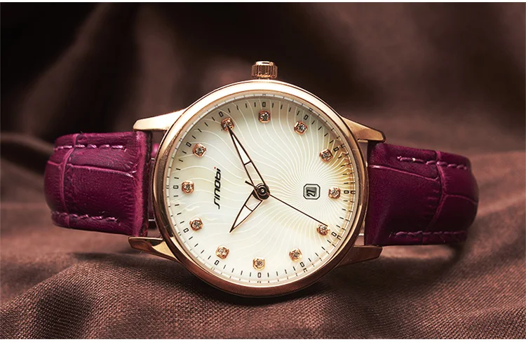 Sinobi женские часы красный мода повседневная кварцевые relogio женщина для montre femme reloj