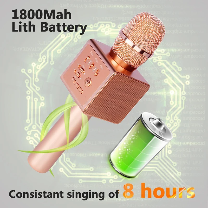 DOITOP Bluetooth KTV Magic Voice Change двойной динамик микрофон металлические микрофоны для