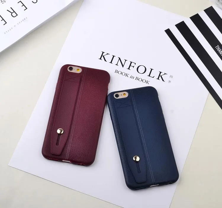 Для iPhone 11, 5S, 6 S, 7, 8 Plus, X, XR, XS Max, Ультратонкий чехол из искусственной кожи с ремнем, держатель для рук, мягкая задняя крышка для iPhone 7, чехол