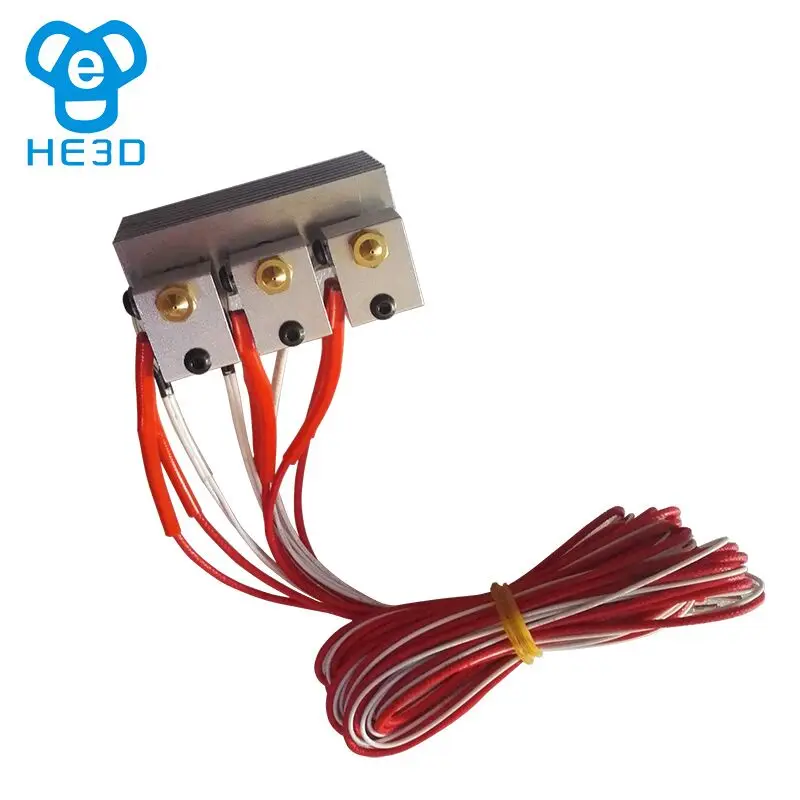 HE3D hotend тройное/двойное/одинарное сопло для экструдера 3D-принтера | Компьютеры и
