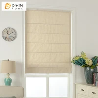 included curtains modern curtain pure beige cottonlinen roman curtain blind home decor window drapes for living room