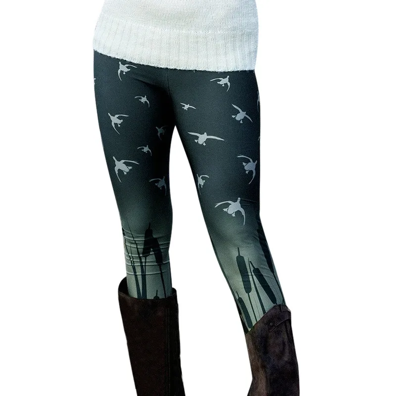 2018 модные сексуальные новые женские весенне Осенние теплые леггинсы Эластичные