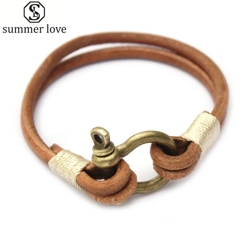 Мужской браслет в стиле ретро из натуральной кожи ручной работы|male accessories|bracelet
