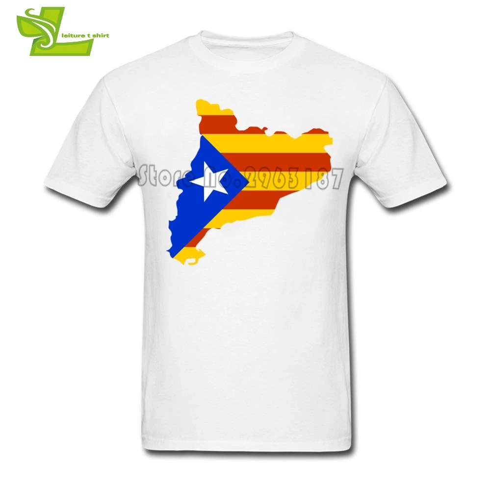 Мужская футболка с флагом Каталонии модная нормальная свободная мужские