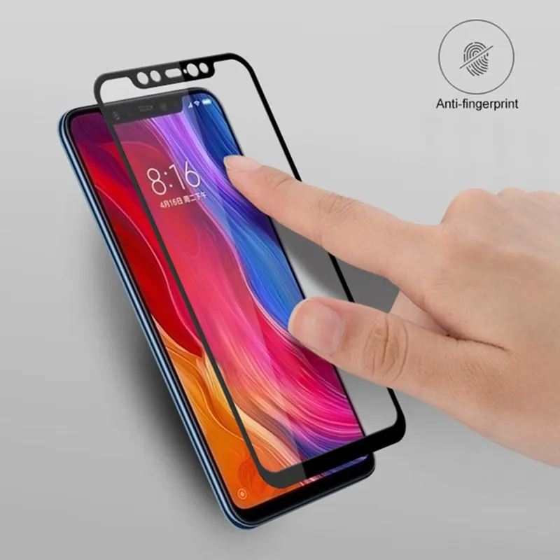 Полностью закаленное стекло для Xiaomi Pocophone F1 Mi 8 A2 A1 Mi8 SE Redmi 6A 6 Pro 5 Plus S2 Note Передняя