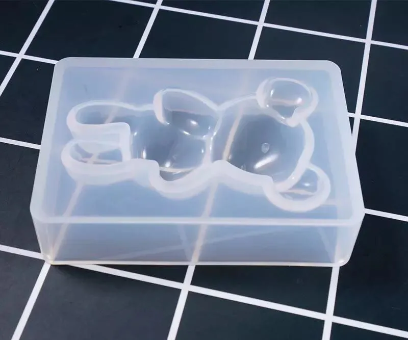 Стереоскопическая форма для маленького медведя из силиконовой смолы подвеска