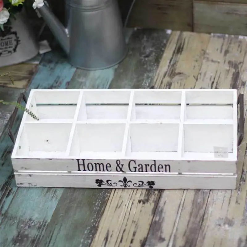 Деревянная коробка для вина полка хранения органайзер 8 решеток дома | Дом и сад