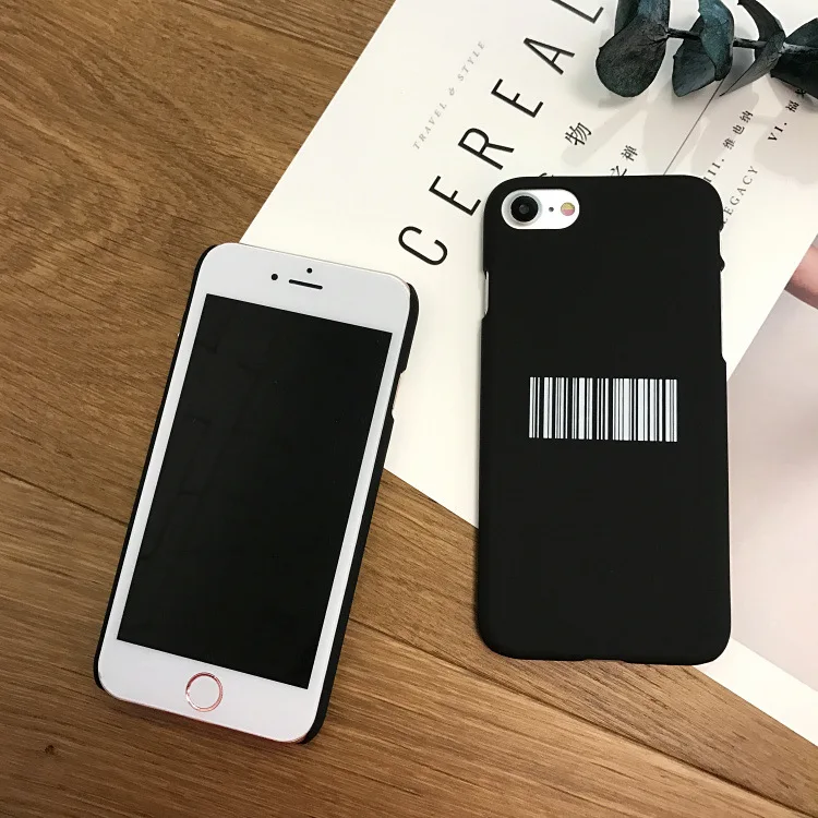 Простой индивидуальный геометрический круг qr-код черный чехол для iPhone X XR XS Max 6 S 7 8