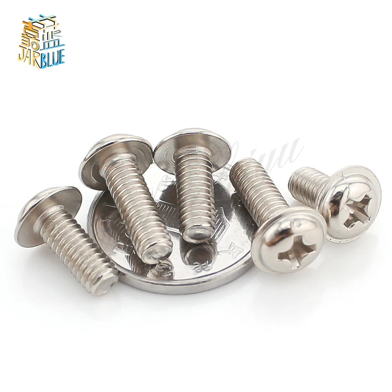 100 шт./лот) аппаратное оборудование M3x5MM головка винта круглая головка с Shim болты