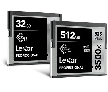 Оригинальные оригинальные 3500X карты памяти Lexar, sd-карта, 64 ГБ, Cfast 2,0, карта 128 ГБ, cf-карта, высокая скорость до 525 м/с, профессиональная камера