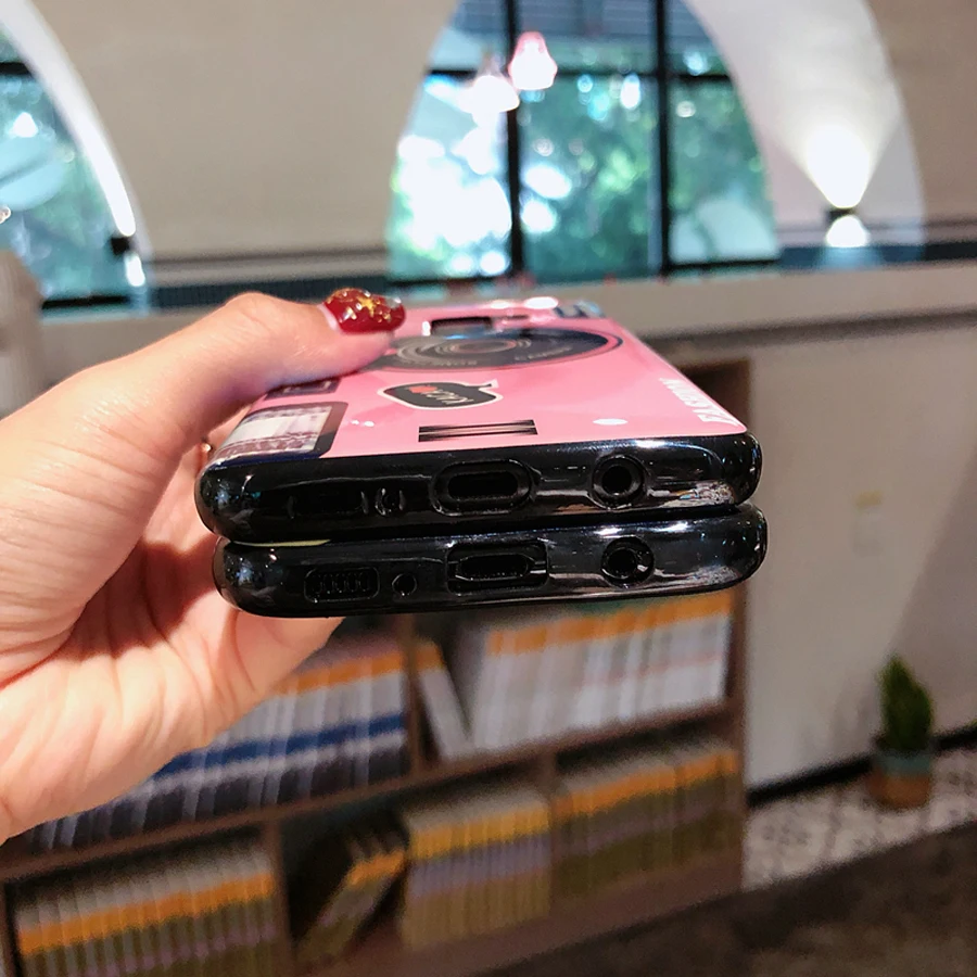 Для samsung galaxy s9 s8 plus note 9 8 s7 edge J6 J4 J3 A8 A6 чехол 3d камера с плечевым ремнем Мягкий силиконовый чехол