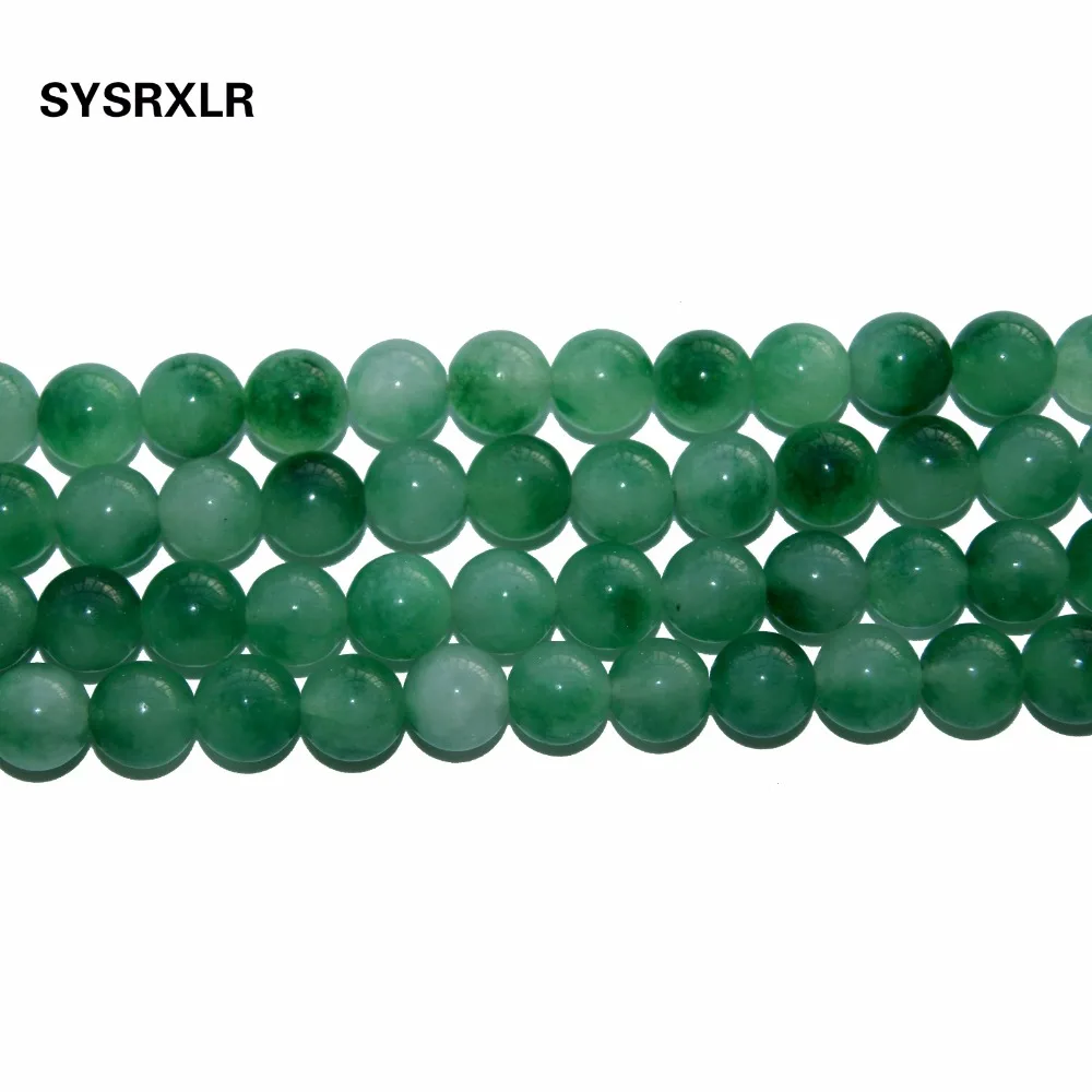 Оптовая продажа круглые бусины AAA + смешанного зеленого цвета из натурального