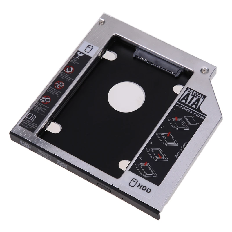 Универсальный SATA 3,0 2nd HDD Caddy 9,5 мм для 2," SSD чехол HDD корпус с панелью для ноутбука DVD CD rom Алюминиевый металлический материал