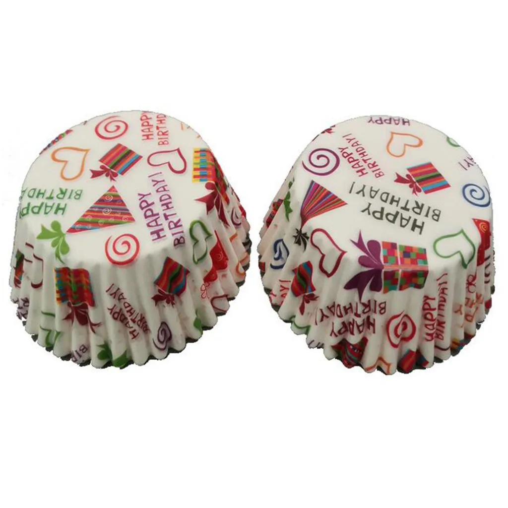 Прямая поставка 100 шт. Разноцветные бумажные формы для торта капкейков фликеры