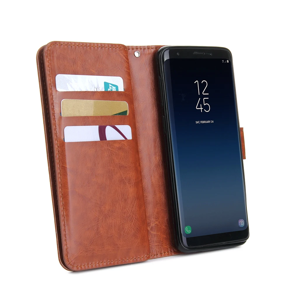 Кожаный чехол кошелек для Samsung Galaxy Note 9 8 с держателем карт S8 S9 Plus S7 S6 edge флип