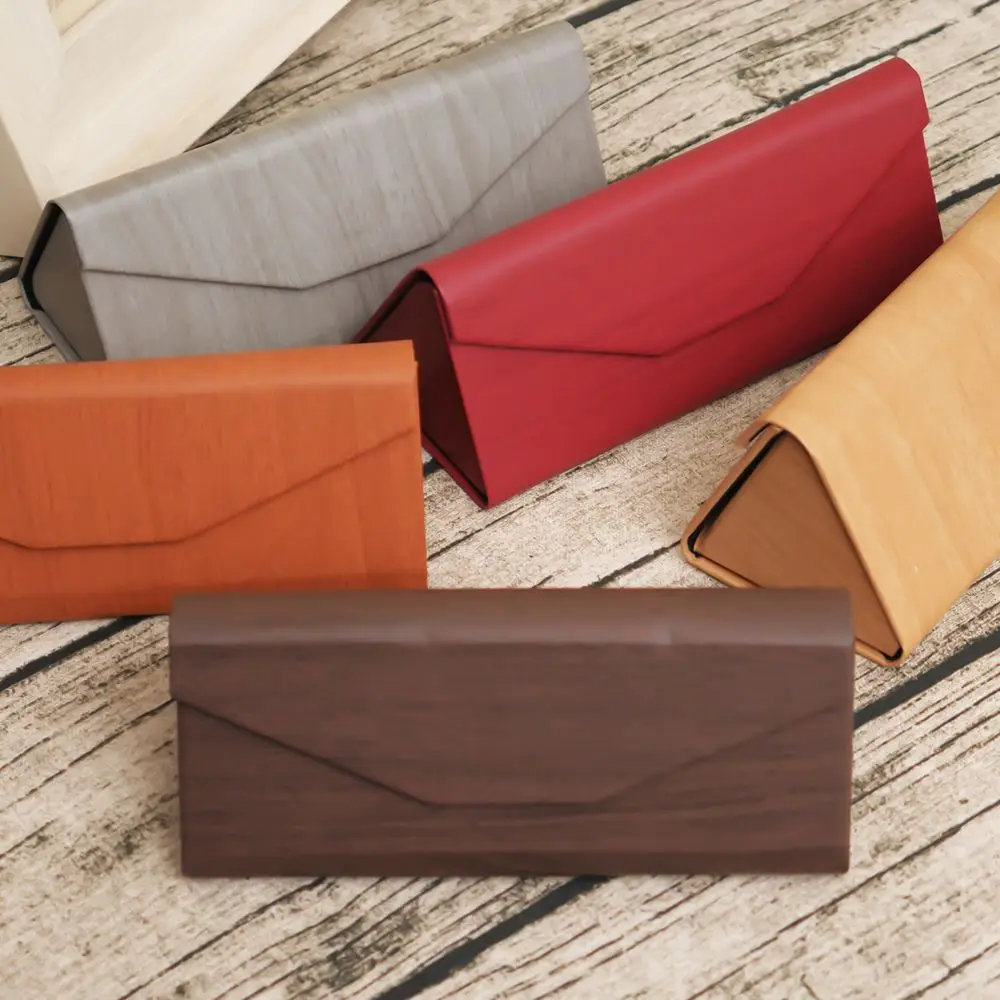 Треугольный Складной футляр для очков солнцезащитные очки кожаная защитная