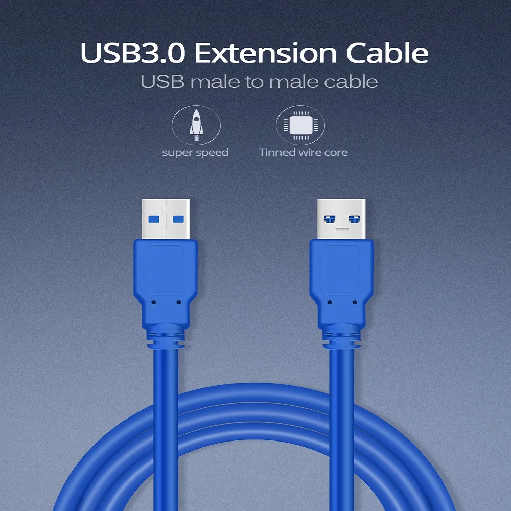 TISHRIC USB удлинитель Кабель 3 0 кабель Папа папа для внешнего жесткого диска