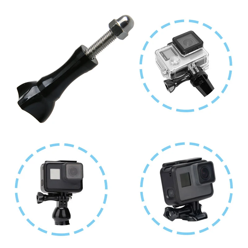 2 шт. длинный Болт Винты для крепления штатива с гайкой Gopro Hero 7 6 5 4Xiaomi Yi SJcam SJ4000 SJ5000