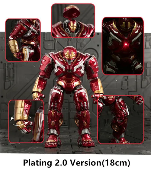 plating 2.0 18 см Marvel, Мстители, Железный человек, Халк, фигурка, игрушки для мальчиков, новинка, горячие игрушки, железный человек, Халк, Бастер, вечерние фигурки - Цвет: plating 2.0
