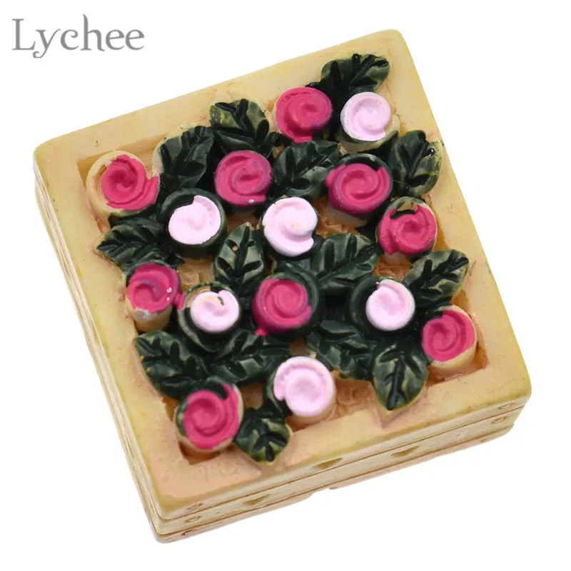 Lychee жизнь 6 шт. Цветочная корзина фигурки сказочные миниатюры украшение для сада
