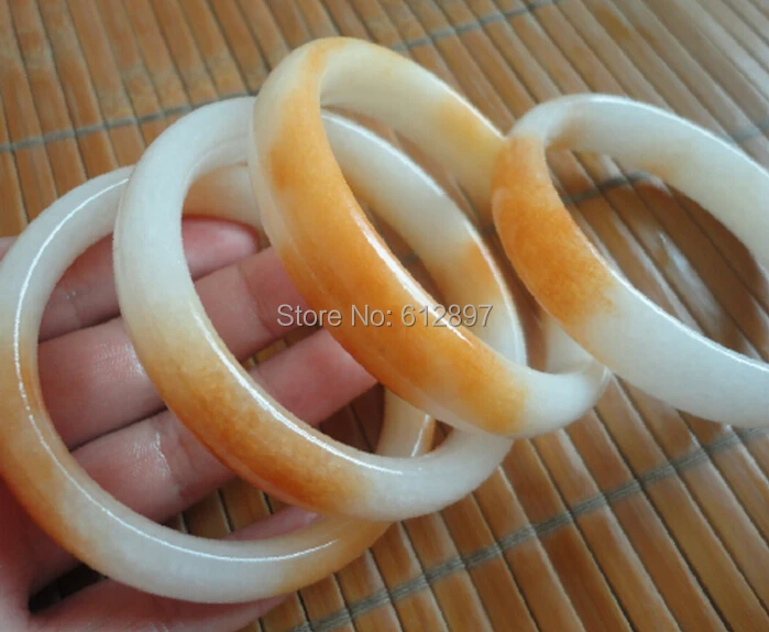 Лидер продаж изысканный нефритовый браслет желто-белый цветной для женщин 1 шт. |