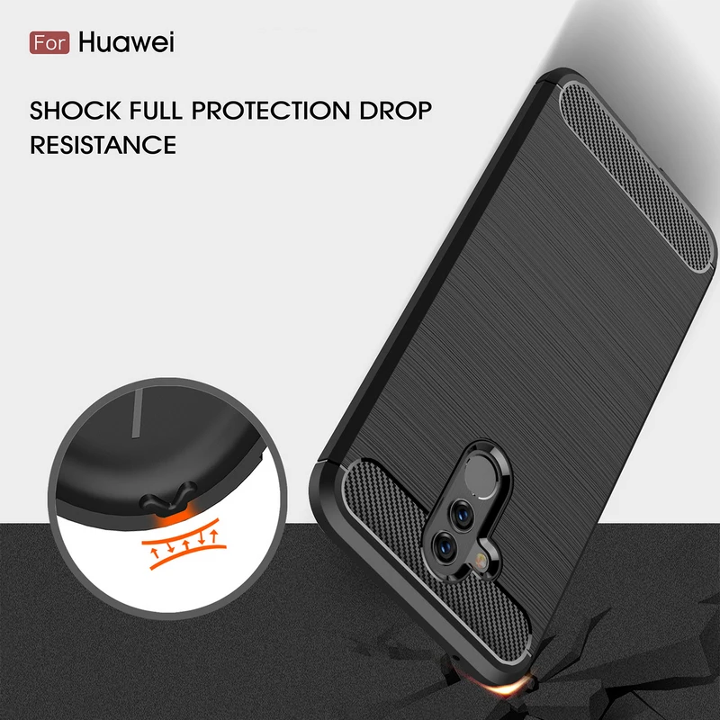 Силиконовые чехлы для Huawei Mate 20 X P30 Lite Honor 8C 8X Y5 Y62018 роскошный углеродный чехол Nova 3 4