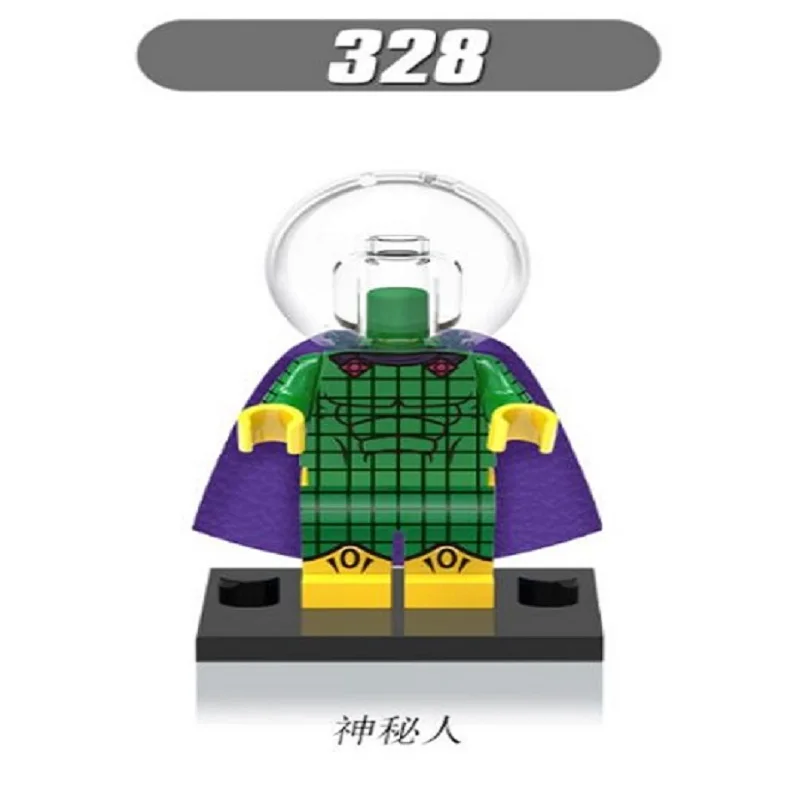 328 Without Box Одна распродажа X0123 Супер Герои Злодеи Mysterio доктор Осьминог хобгоблин Железный человек Строительные блоки Образование для детей игрушки - Цвет: 328 Without Box