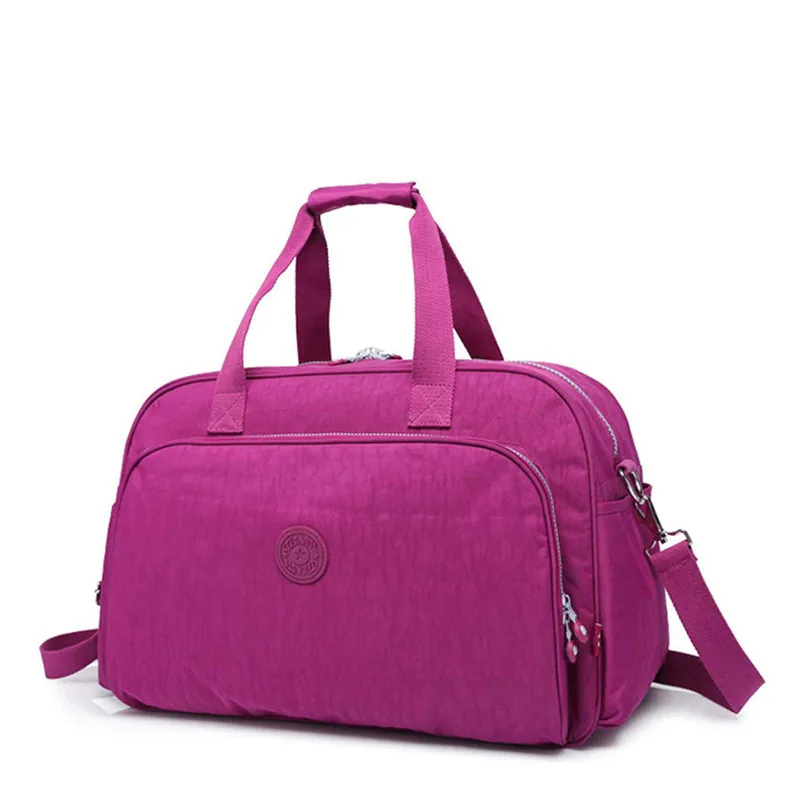Purple Red TEGAOTE новая складная дорожная сумка, нейлоновые дорожные сумки, ручная сумка для мужчин и женщин, модные дорожные сумки для путешествий, большие сумки - Цвет: Purple Red