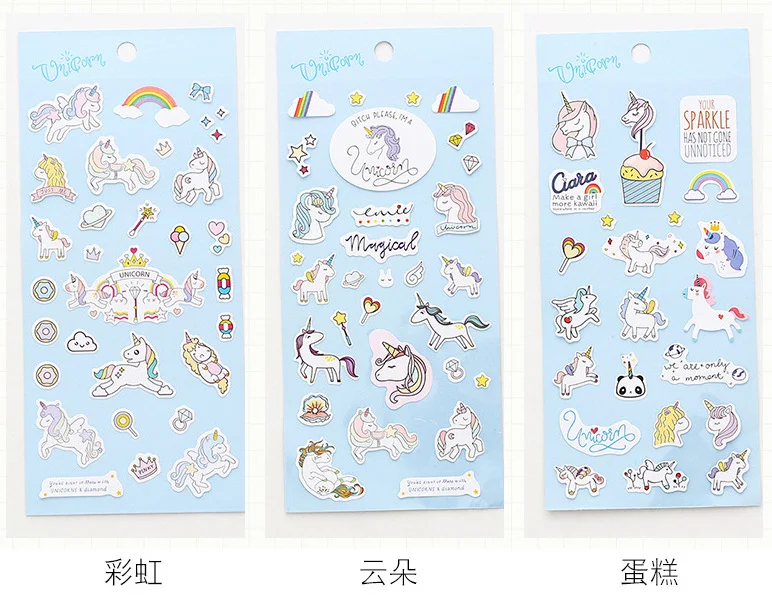 

1 шт., бумажная наклейка в виде единорога