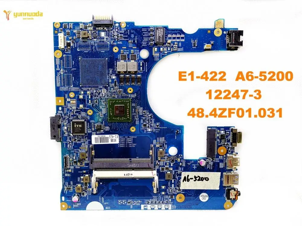 Оригинальный Для ACER E1 422 Материнская плата ноутбука A6 5200 12247 3 48.4ZF01.031 испытанное