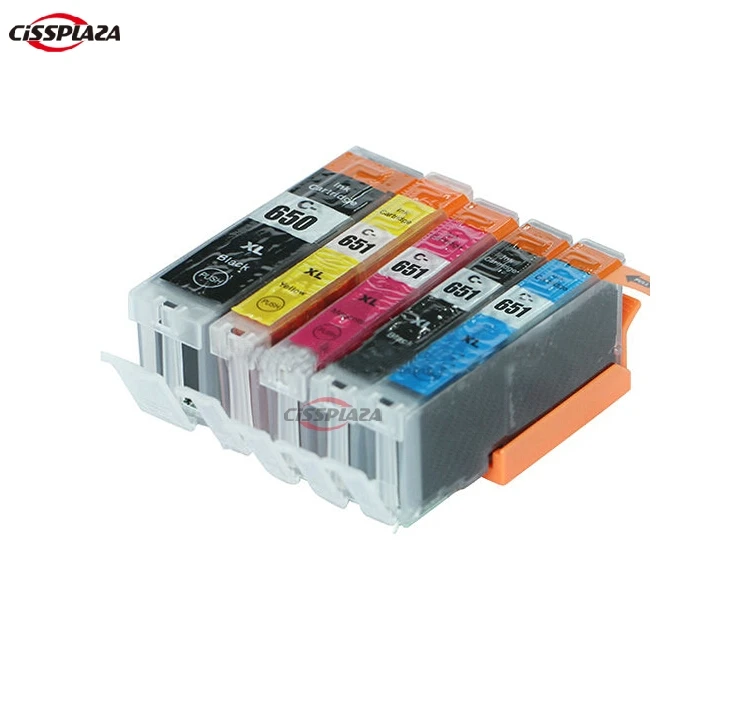 Чернильный картридж CISSPLAZA 15 x PGI650 CLI651 совместимый с Canon Pixma IP7260 MG5460 MX726 MX926 MG6460 MG5560