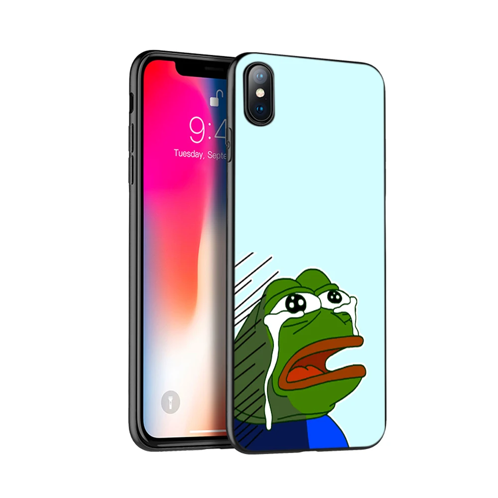 18390 Черный чехол ТПУ для iphone 5 5s se 6 6s 7 8 plus x 10 силиконовый чехол для iphone XR XS 11 pro MAX чехол Забавный лягушка мем животное - Цвет: 18390