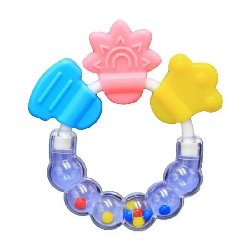 Safe Toy Baby Teether Teething Chew Toys Silicone Rattle Gum Babies Dental Care Molar Ring | Мать и ребенок