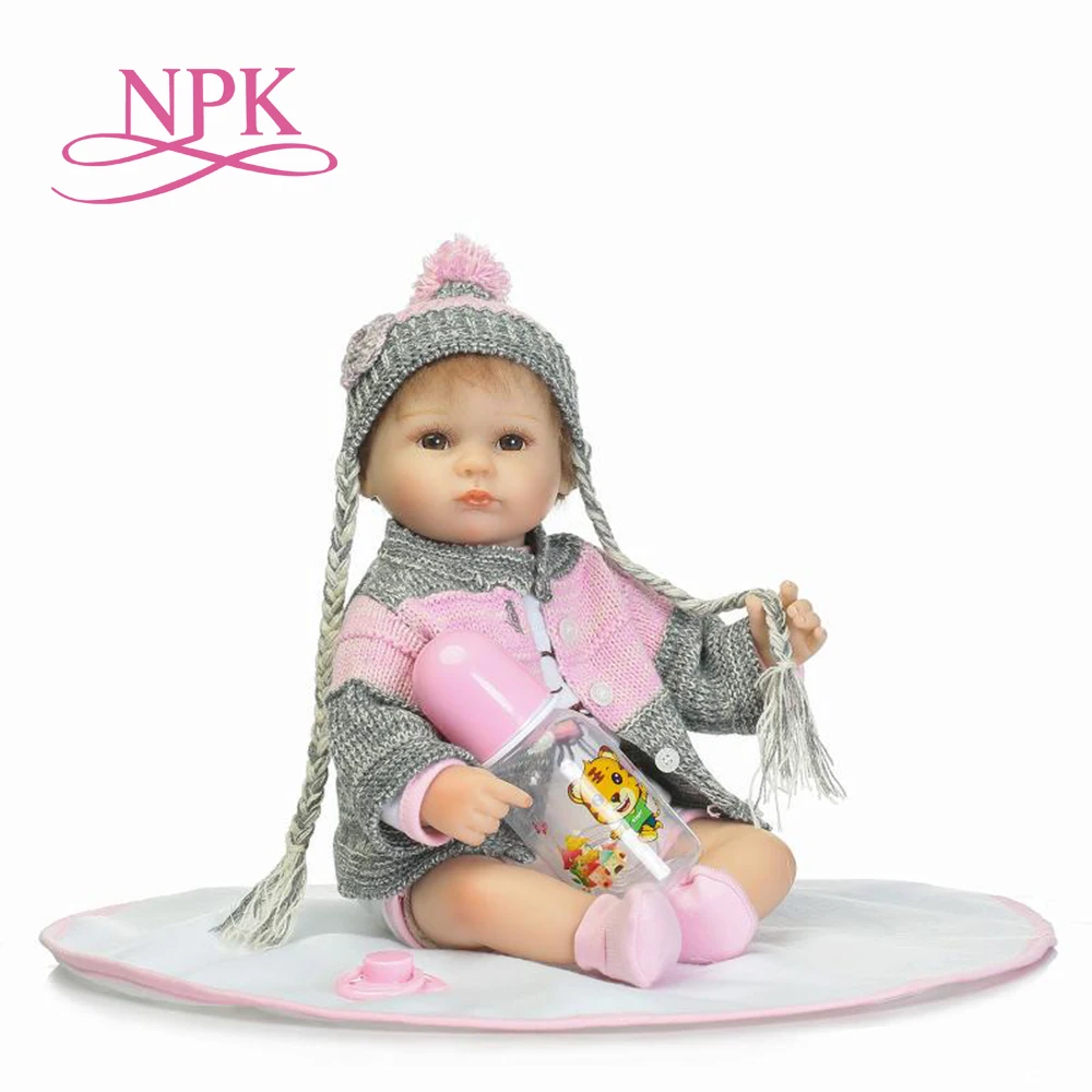 Мягкая силиконовая кукла NPK reborn игрушка для детей 40 см милый подарок на день